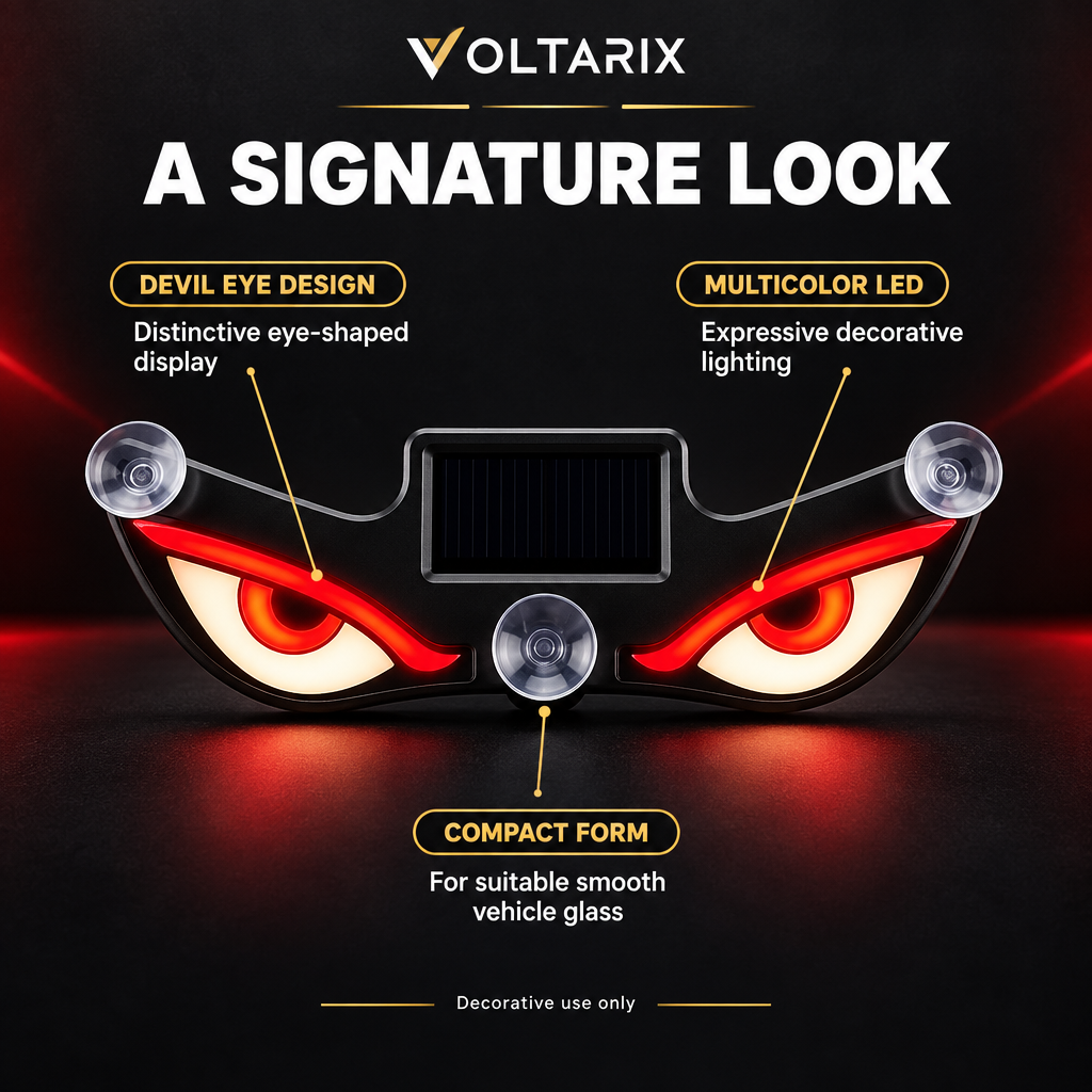 Voltarix design and LED feature infographic